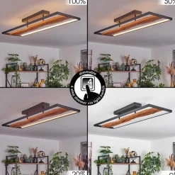 hofstein Plafonnier Nevogilde LED Écru, Noir, 1 lumière