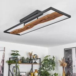 hofstein Plafonnier Nevogilde LED Écru, Noir, 1 lumière