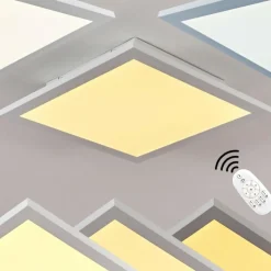 hofstein Plafonnier Nexo LED Blanc, 1 lumière, Télécommandes* Éclairage Led