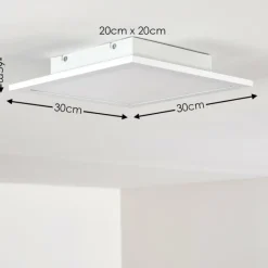 hofstein Plafonnier Nexo LED Blanc, 1 lumière, Télécommandes* Éclairage Led