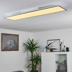 hofstein Plafonnier Nexo LED Blanc, 1 lumière, Télécommandes
