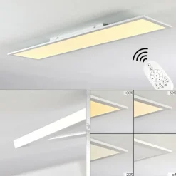 hofstein Plafonnier Nexo LED Blanc, 1 lumière, Télécommandes