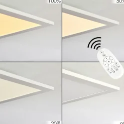 hofstein Plafonnier Nexo LED Blanc, 1 lumière, Télécommandes