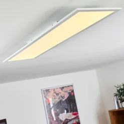 hofstein Plafonnier Nexo LED Blanc, 1 lumière, Télécommandes