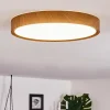 hofstein Plafonnier Nexo LED Couleur bois, Blanc, 1 lumière