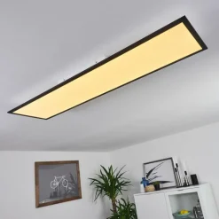 hofstein Plafonnier Nexo LED Noir, 1 lumière, Télécommandes