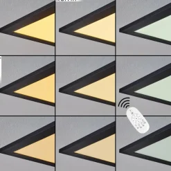 hofstein Plafonnier Nexo LED Noir, 1 lumière, Télécommandes