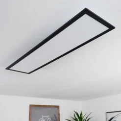 hofstein Plafonnier Nexo LED Noir, 1 lumière, Télécommandes