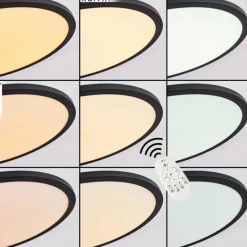 hofstein Plafonnier Nexo LED Noir, 1 lumière, Télécommandes