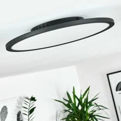 hofstein Plafonnier Nexo LED Noir, 1 lumière, Télécommandes