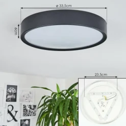 hofstein Plafonnier Nexo LED Noir, 1 lumière