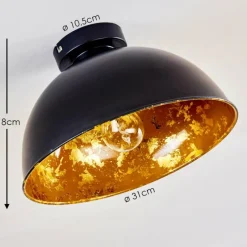 Lampes Industrielles-hofstein Plafonnier Nome Noir, 1 lumière