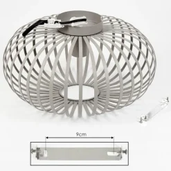 Lampes Industrielles-hofstein Plafonnier Nomenome Gris, 1 lumière