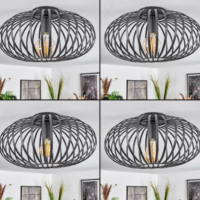 Lampes Industrielles-hofstein Plafonnier Nomenome Noir, 1 lumière