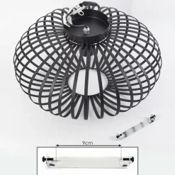 Lampes Industrielles-hofstein Plafonnier Nomenome Noir, 1 lumière