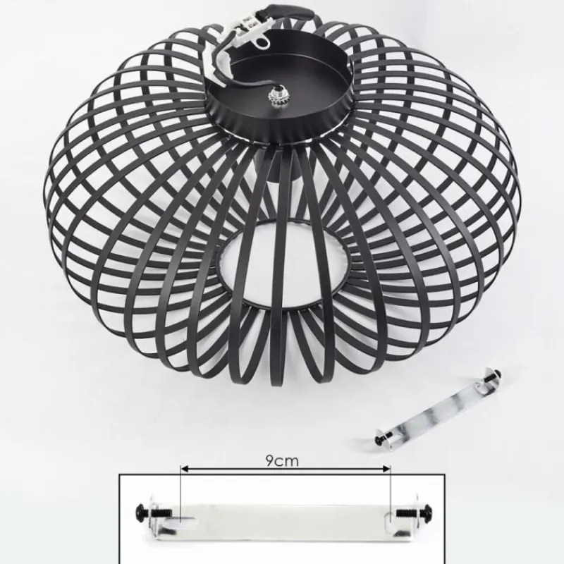 Lampes Industrielles-hofstein Plafonnier Nomenome Noir, 1 lumière