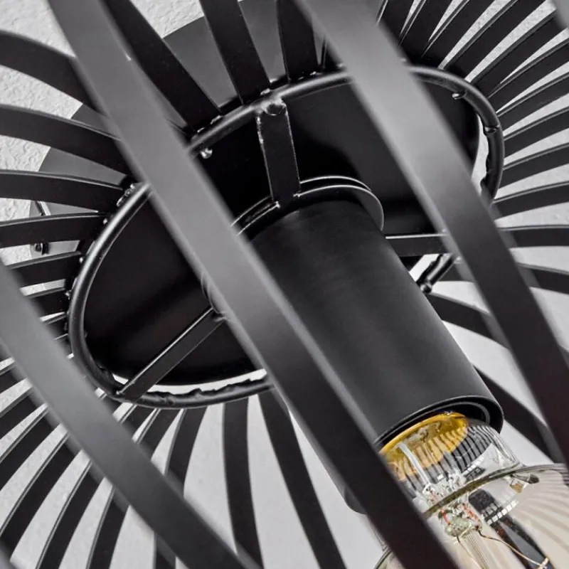 Lampes Industrielles-hofstein Plafonnier Nomenome Noir, 1 lumière