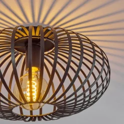 Lampes Industrielles-hofstein Plafonnier Nomenome Noir, 1 lumière