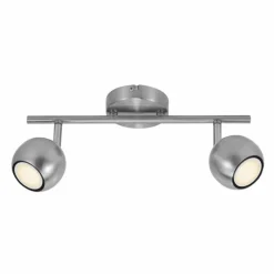 Luminaires Nordlux Plafonnier Nordlux CHICAGO Acier inoxydable, 2 lumières* Spots Et Projecteurs