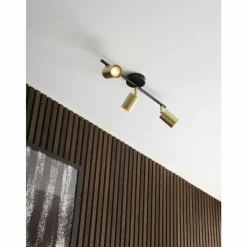 Luminaires Scandinaves-Luminaires Nordlux Plafonnier Nordlux EXPLORER Noir, 3 lumières