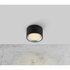 Luminaires Nordlux Plafonnier Nordlux Fallon LED Noir, 1 lumière* Éclairage Led