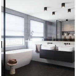 Luminaires Scandinaves-Luminaires Nordlux Plafonnier Nordlux LANDON LED Noir, 1 lumière