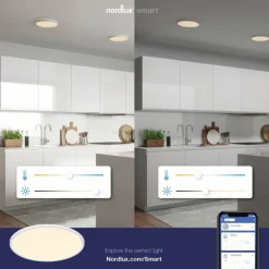 Luminaires Nordlux Plafonnier Nordlux Oja LED Blanc, 1 lumière