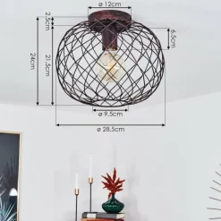 hofstein Plafonnier Nordslesvig Bronze, Noir, 1 lumière