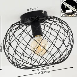 Lampes Vintages & Rétros-hofstein Plafonnier Nordslesvig Noir, 1 lumière