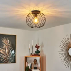 hofstein Plafonnier Nordslesvig Noir, 1 lumière