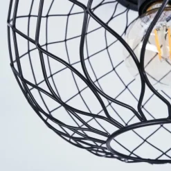 hofstein Plafonnier Nordslesvig Noir, 1 lumière