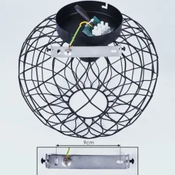 hofstein Plafonnier Nordslesvig Noir, 1 lumière