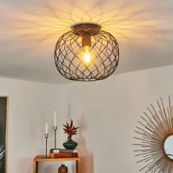 hofstein Plafonnier Nordslesvig Noir, 1 lumière