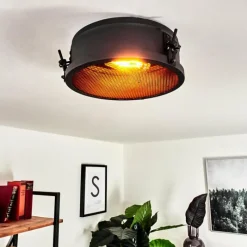 Lampes Dorées-hofstein Plafonnier Nordslesvig Or, Noir, 1 lumière