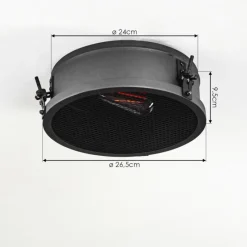 Lampes Dorées-hofstein Plafonnier Nordslesvig Or, Noir, 1 lumière