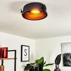 Lampes Dorées-hofstein Plafonnier Nordslesvig Or, Noir, 1 lumière