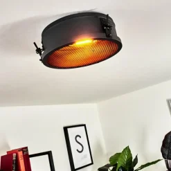 Lampes Dorées-hofstein Plafonnier Nordslesvig Or, Noir, 1 lumière