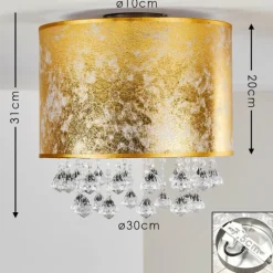 hofstein Plafonnier Norrfors Argenté, Transparent, 1 lumière