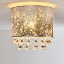 Lampes En Tissu-hofstein Plafonnier Norrfors Argenté, 1 lumière