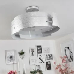 hofstein Plafonnier Novara Argenté, 3 lumières