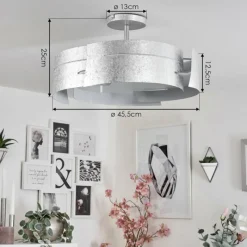 hofstein Plafonnier Novara Argenté, 3 lumières