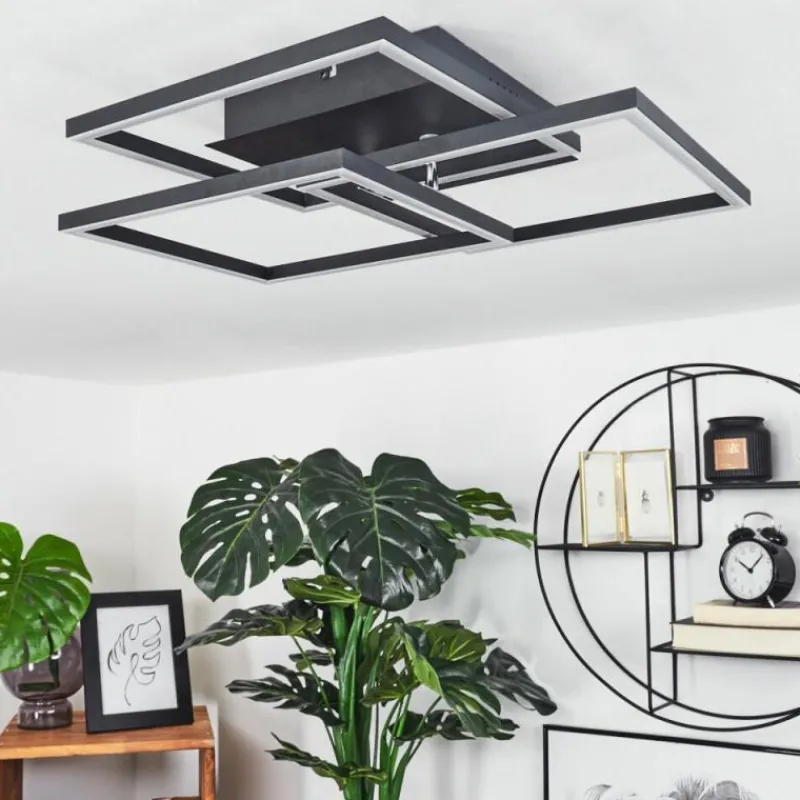 hofstein Plafonnier Oberegg LED Blanc, 1 lumière, Télécommandes