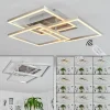 hofstein Plafonnier Oberegg LED Chrome, Nickel mat, 1 lumière, Télécommandes