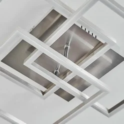 hofstein Plafonnier Oberegg LED Chrome, Nickel mat, 1 lumière, Télécommandes