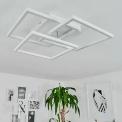 hofstein Plafonnier Oberegg LED Chrome, Blanc, 1 lumière, Télécommandes