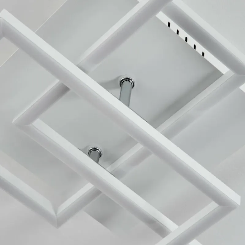 hofstein Plafonnier Oberegg LED Chrome, Blanc, 1 lumière, Télécommandes