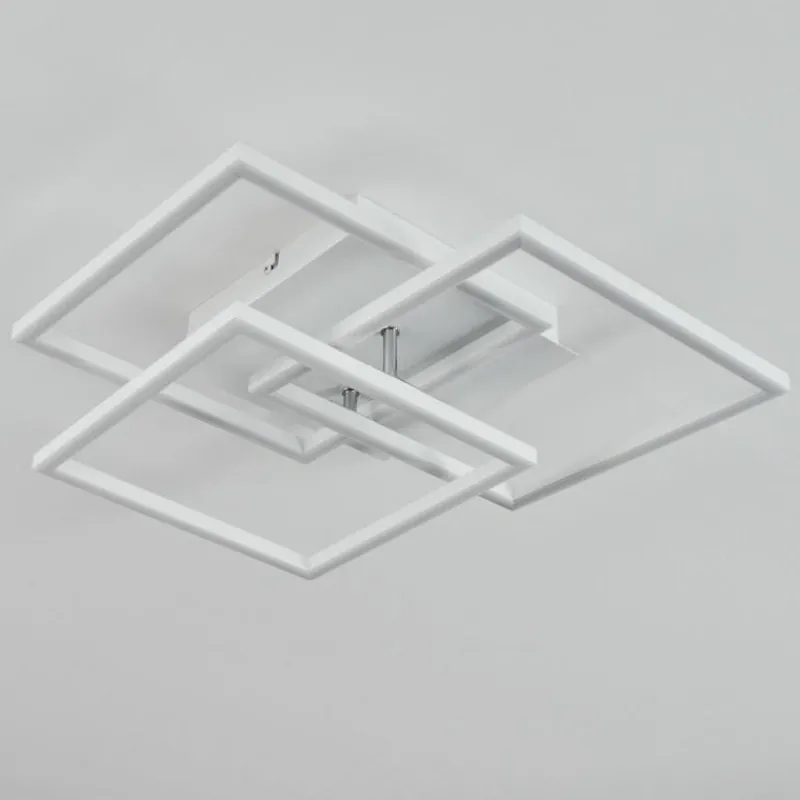 hofstein Plafonnier Oberegg LED Chrome, Blanc, 1 lumière, Télécommandes