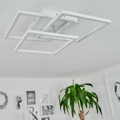 hofstein Plafonnier Oberegg LED Chrome, Blanc, 1 lumière, Télécommandes