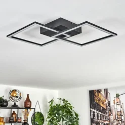hofstein Plafonnier Obo LED Noir, 1 lumière