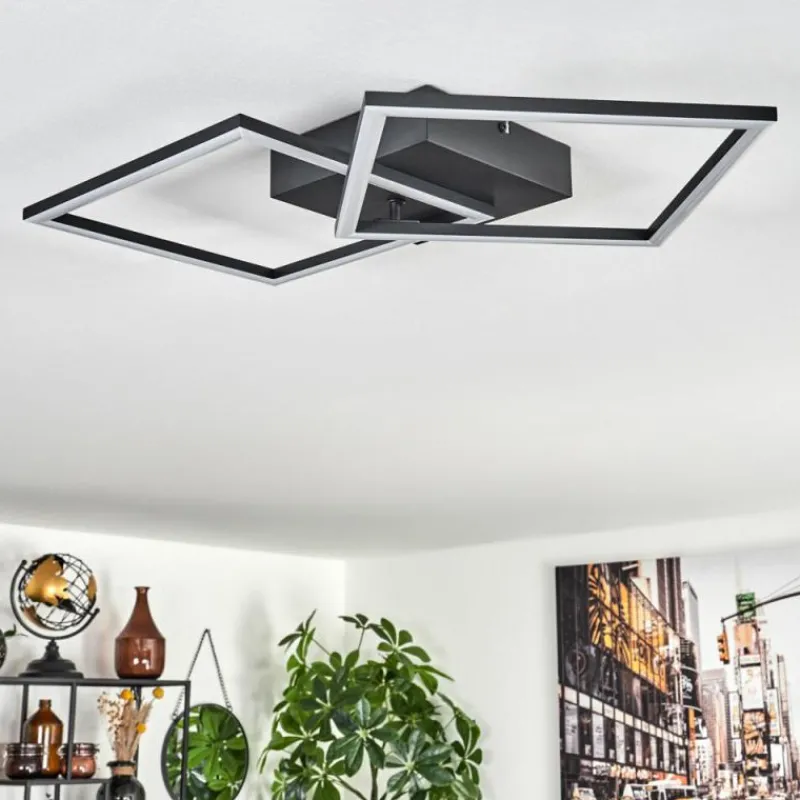 hofstein Plafonnier Obo LED Noir, 1 lumière